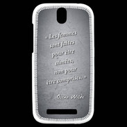 Coque HTC One SV Femmes comprises Noir Citation Oscar Wilde