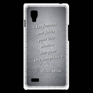 Coque LG Optimus L9 Femmes comprises Noir Citation Oscar Wilde