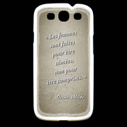 Coque Samsung Galaxy S3 Femmes comprises Sepia Citation Oscar Wilde