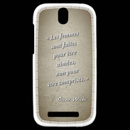 Coque HTC One SV Femmes comprises Sepia Citation Oscar Wilde