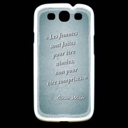 Coque Samsung Galaxy S3 Femmes comprises Turquoise Citation Oscar Wilde