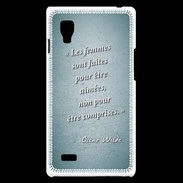 Coque LG Optimus L9 Femmes comprises Turquoise Citation Oscar Wilde