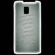 Coque LG P990 Femmes comprises Vert Citation Oscar Wilde