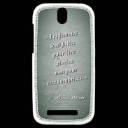 Coque HTC One SV Femmes comprises Vert Citation Oscar Wilde