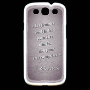 Coque Samsung Galaxy S3 Femmes comprises Violet Citation Oscar Wilde