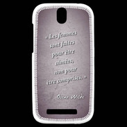 Coque HTC One SV Femmes comprises Violet Citation Oscar Wilde