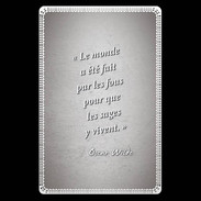 Etui carte bancaire Fous sages Gris Citation Oscar Wilde