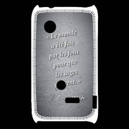 Coque Sony Xperia Typo Fous sages Noir Citation Oscar Wilde