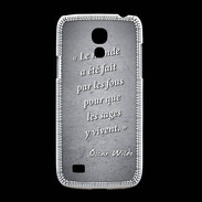 Coque Samsung Galaxy S4mini Fous sages Noir Citation Oscar Wilde
