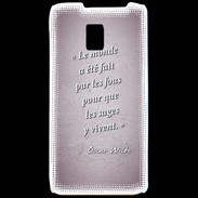 Coque LG P990 Fous sages Rose Citation Oscar Wilde