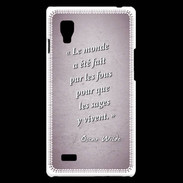 Coque LG Optimus L9 Fous sages Rose Citation Oscar Wilde