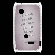Coque Sony Xperia Typo Fous sages Rose Citation Oscar Wilde