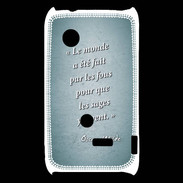 Coque Sony Xperia Typo Fous sages Turquoise Citation Oscar Wilde