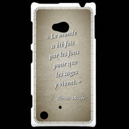 Coque Nokia Lumia 720 Fous sages Sepia Citation Oscar Wilde