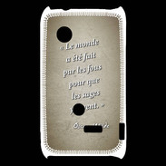 Coque Sony Xperia Typo Fous sages Sepia Citation Oscar Wilde