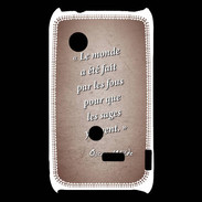 Coque Sony Xperia Typo Fous sages Rouge Citation Oscar Wilde