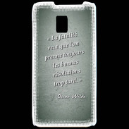 Coque LG P990 Fatalité Vert Citation Oscar Wilde