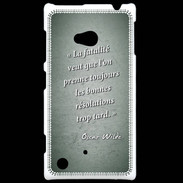 Coque Nokia Lumia 720 Fatalité Vert Citation Oscar Wilde