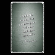Etui carte bancaire Fatalité Vert Citation Oscar Wilde