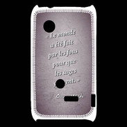 Coque Sony Xperia Typo Fous sages Violet Citation Oscar Wilde