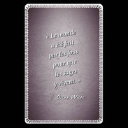 Etui carte bancaire Fous sages Violet Citation Oscar Wilde