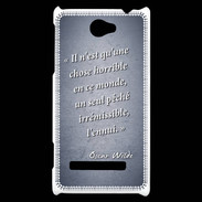 Coque HTC Windows Phone 8S Horrible ennui Bleu Citation Oscar Wilde
