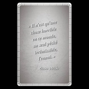 Etui carte bancaire Horrible ennui Gris Citation Oscar Wilde