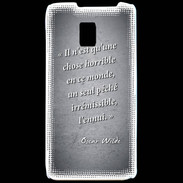 Coque LG P990 Horrible ennui Noir Citation Oscar Wilde