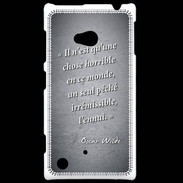 Coque Nokia Lumia 720 Horrible ennui Noir Citation Oscar Wilde
