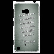 Coque Nokia Lumia 720 Horrible ennui Vert Citation Oscar Wilde