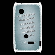 Coque Sony Xperia Typo Horrible ennui Turquoise Citation Oscar Wilde