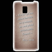 Coque LG P990 Horrible ennui Rouge Citation Oscar Wilde
