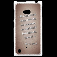 Coque Nokia Lumia 720 Horrible ennui Rouge Citation Oscar Wilde
