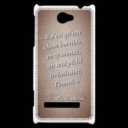 Coque HTC Windows Phone 8S Horrible ennui Rouge Citation Oscar Wilde
