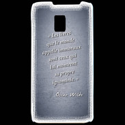 Coque LG P990 Les livres Bleu Citation Oscar Wilde