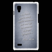 Coque LG Optimus L9 Les livres Bleu Citation Oscar Wilde