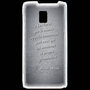 Coque LG P990 Les livres Noir Citation Oscar Wilde