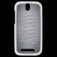 Coque HTC One SV Les livres Noir Citation Oscar Wilde