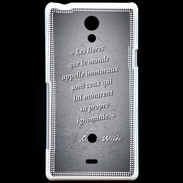 Coque Sony Xperia T Les livres Noir Citation Oscar Wilde