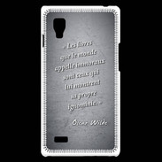 Coque LG Optimus L9 Les livres Noir Citation Oscar Wilde