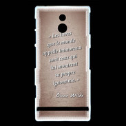 Coque Sony Xperia P Les livres Rouge Citation Oscar Wilde