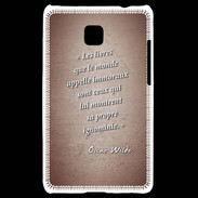 Coque LG Optimus L3 II Les livres Rouge Citation Oscar Wilde