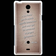 Coque Sony Xperia T Les livres Rouge Citation Oscar Wilde