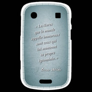 Coque Blackberry Bold 9900 Les livres Turquoise Citation Oscar Wilde