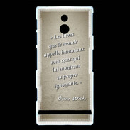 Coque Sony Xperia P Les livres Sepia Citation Oscar Wilde