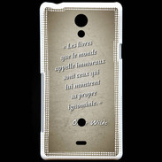 Coque Sony Xperia T Les livres Sepia Citation Oscar Wilde