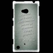 Coque Nokia Lumia 720 Les livres Vert Citation Oscar Wilde