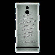 Coque Sony Xperia P Les livres Vert Citation Oscar Wilde
