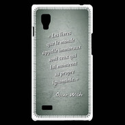 Coque LG Optimus L9 Les livres Vert Citation Oscar Wilde
