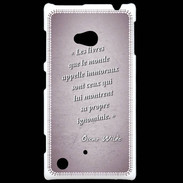 Coque Nokia Lumia 720 Les livres Rose Citation Oscar Wilde